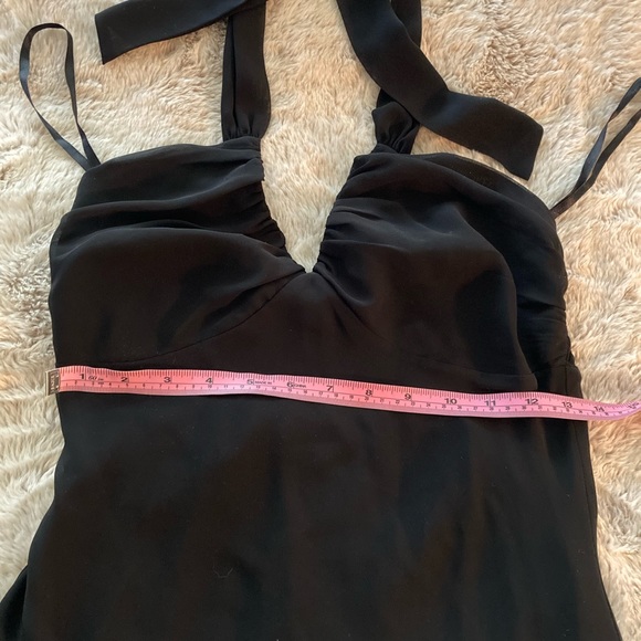 ESPRIT Lined Black Chifon Halter Dress 8 (Small) - Picture 11 of 15